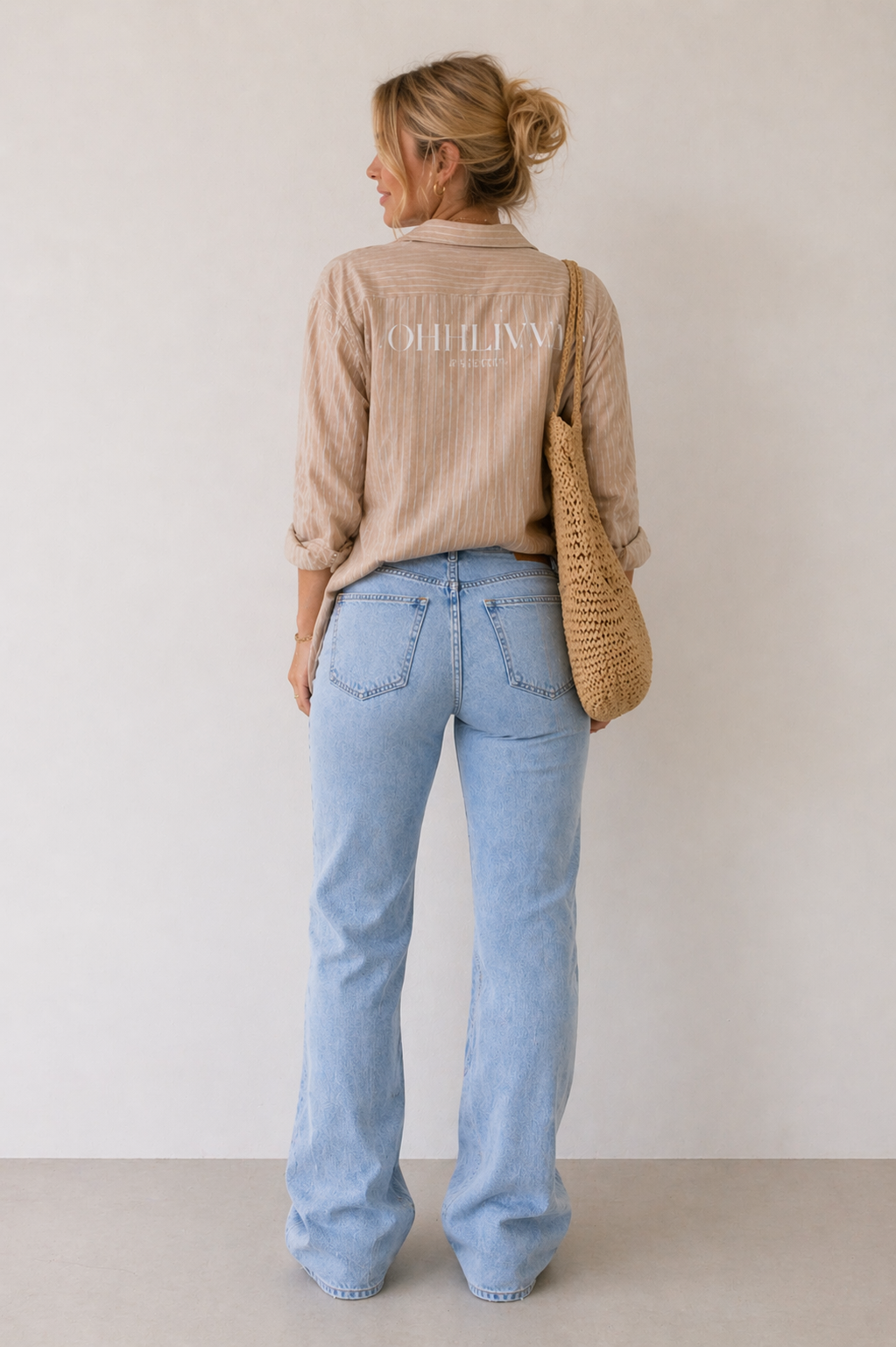 Leah jeans med medium talje lang model - stretch