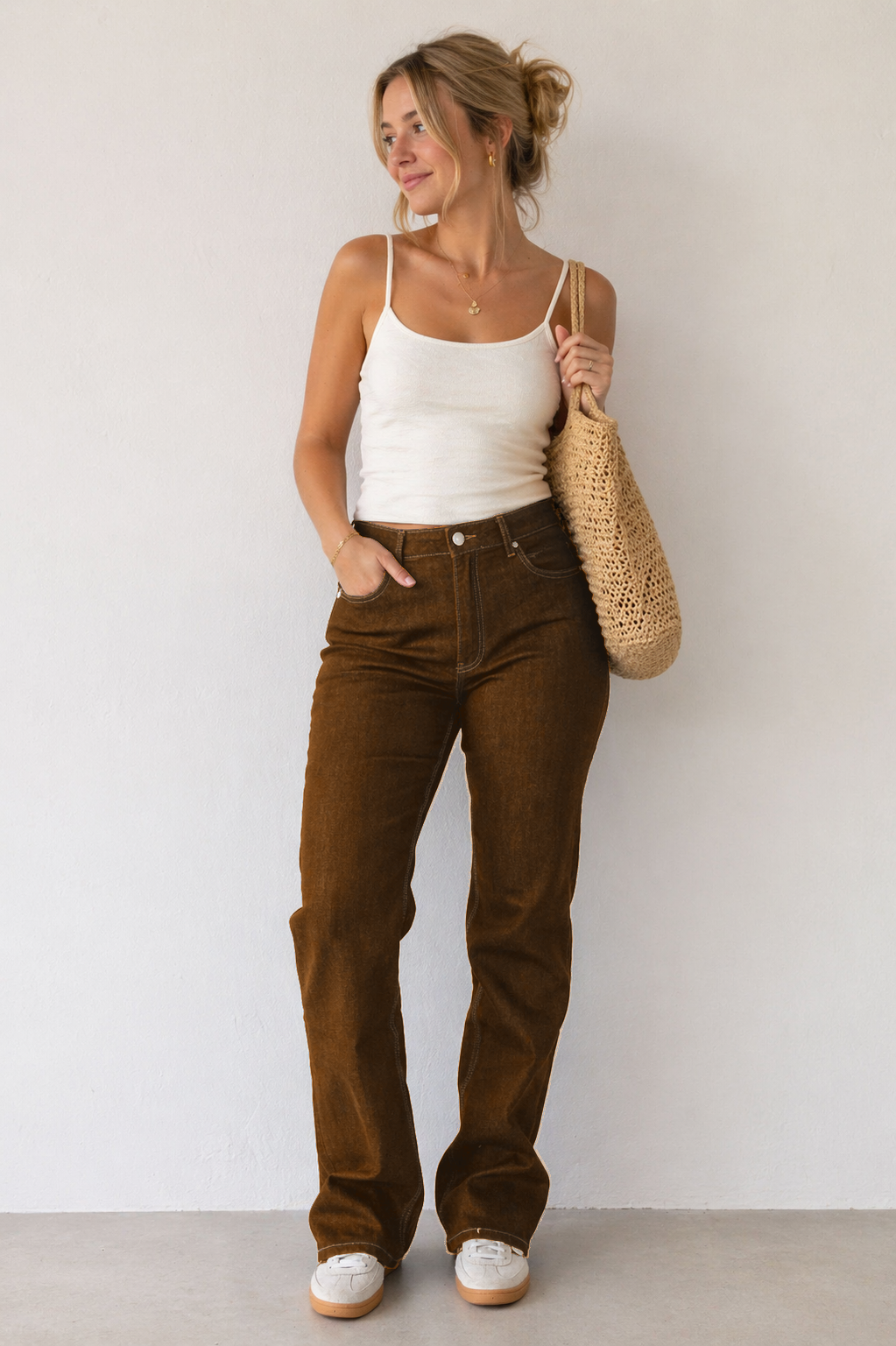 Klassiske wide leg jeans - Lang model