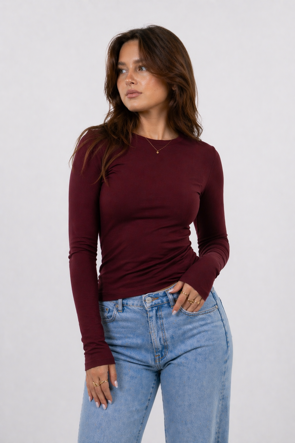 Basic Langærmet Top