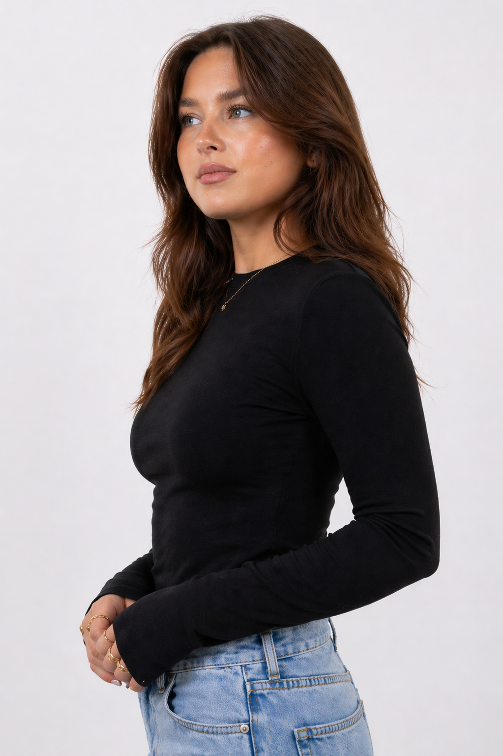 Basic Langærmet Top