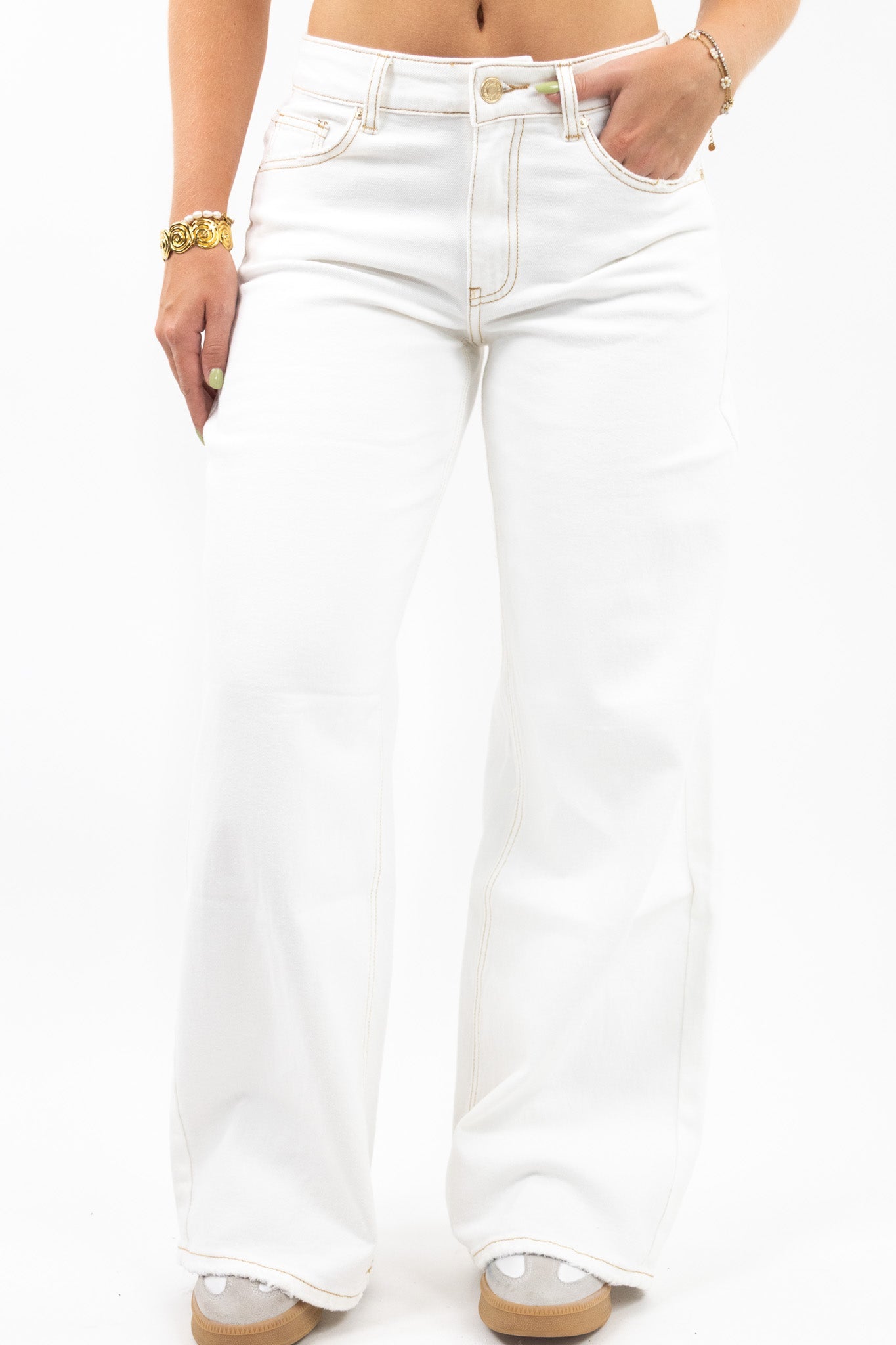 Baggy fit-jeans med brede ben