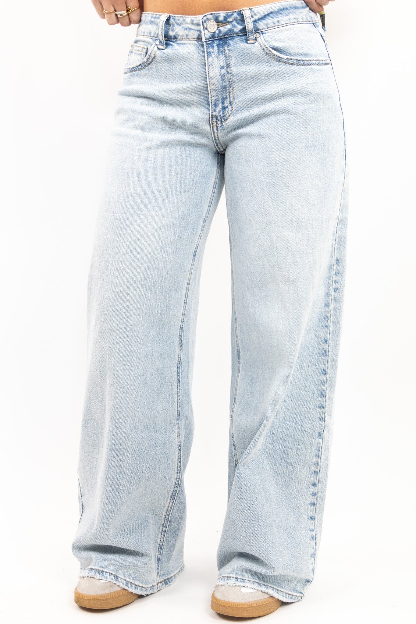 Baggy fit-jeans med brede ben
