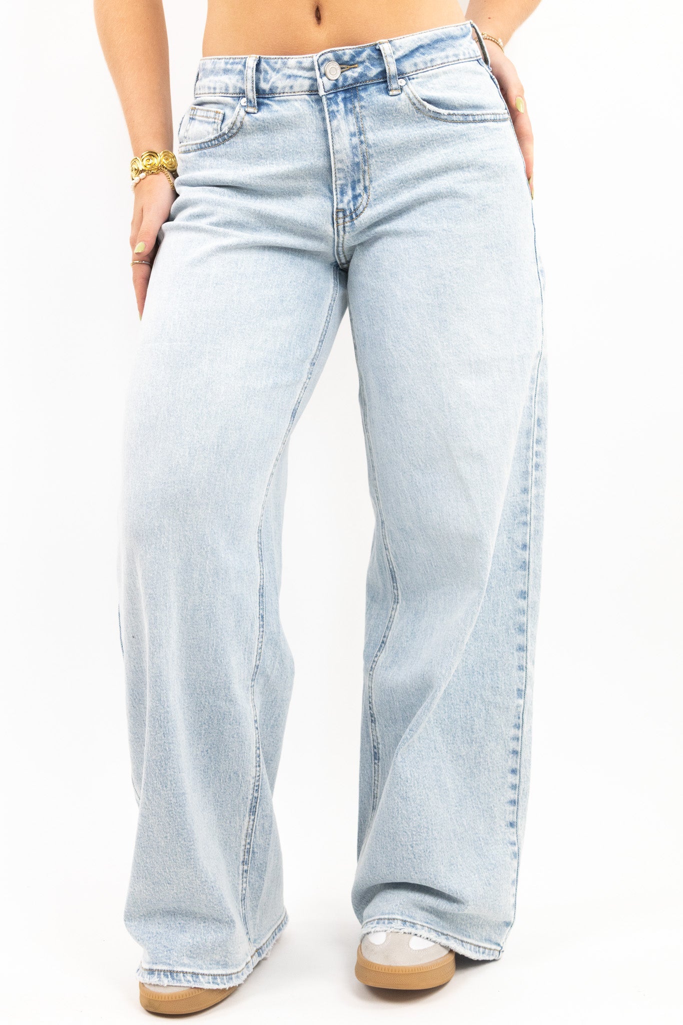 Baggy fit-jeans med brede ben