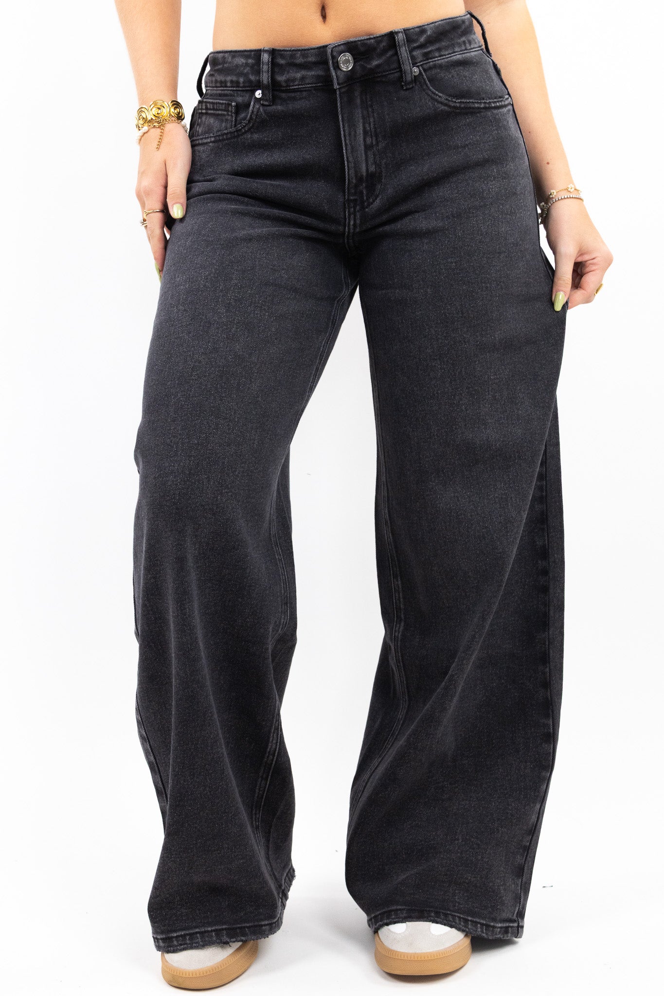 Baggy fit-jeans med brede ben