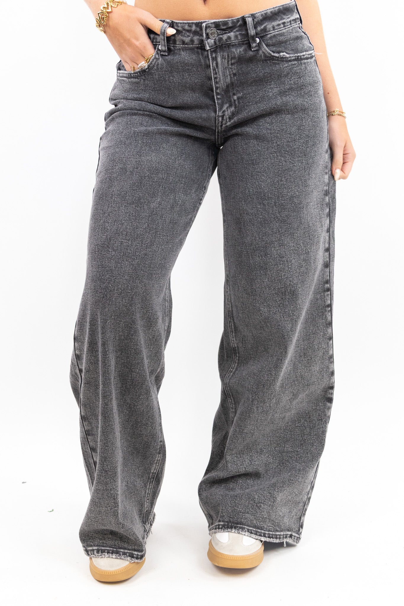 Baggy fit-jeans med brede ben