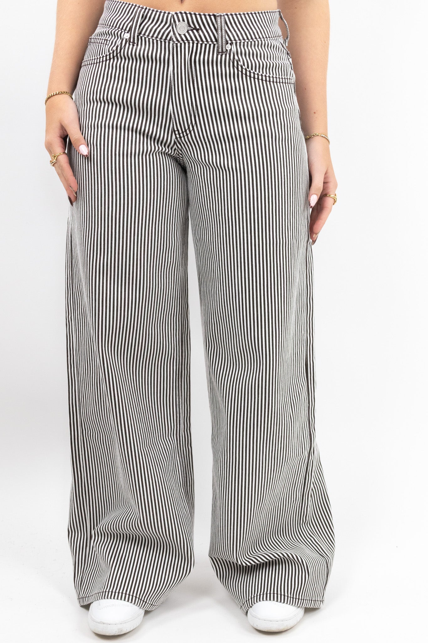Stribede Baggy Jeans