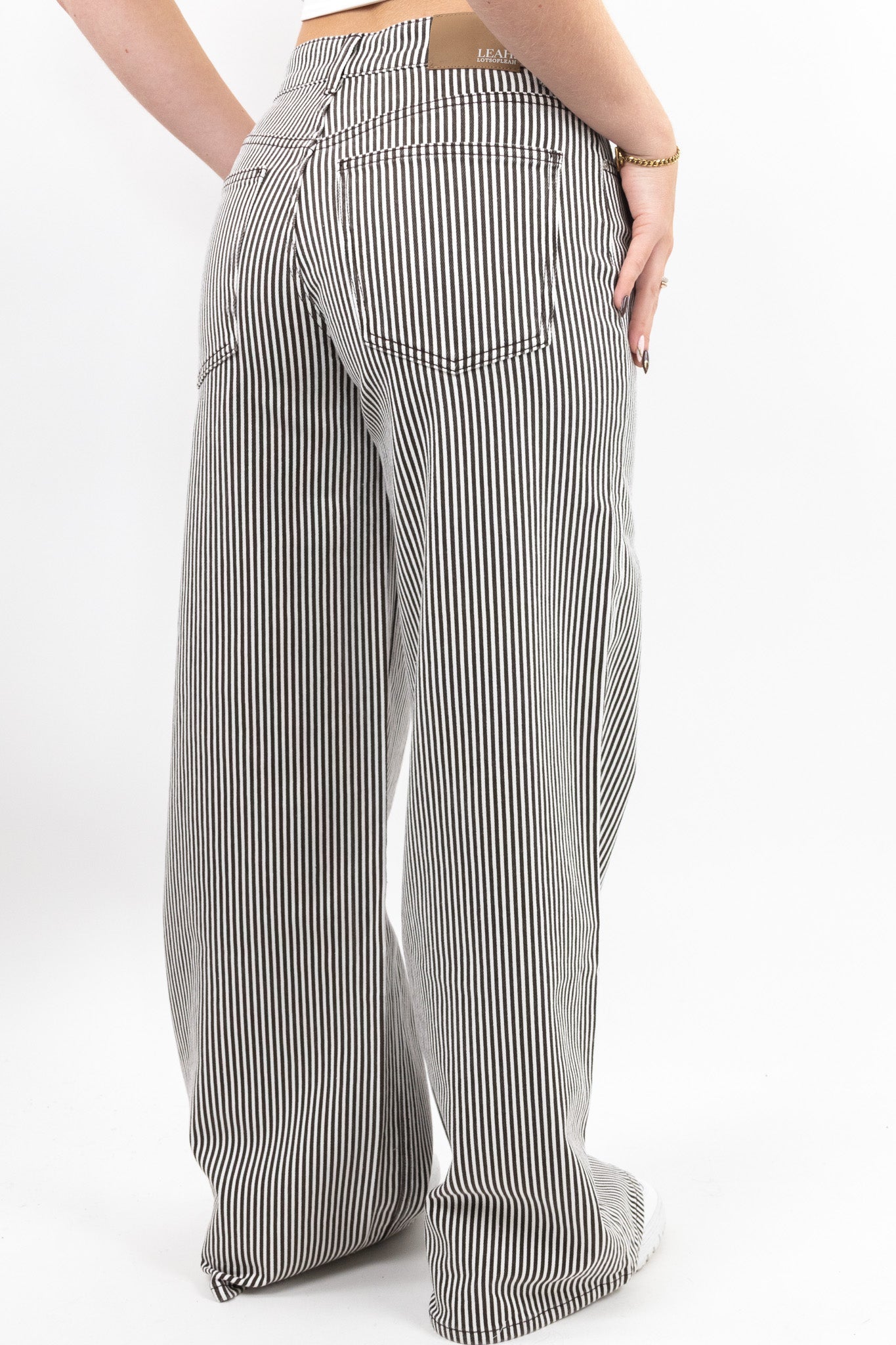 Stribede Baggy Jeans