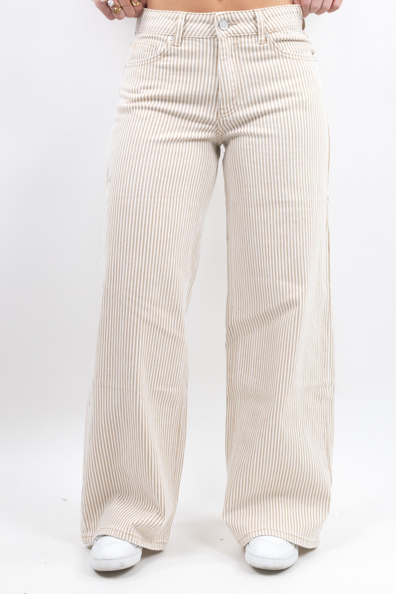 Stribede Baggy Jeans